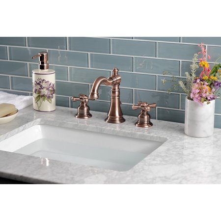 Kingston Brass Widespread Bathroom Faucet, Antique Copper FSC197AXAC